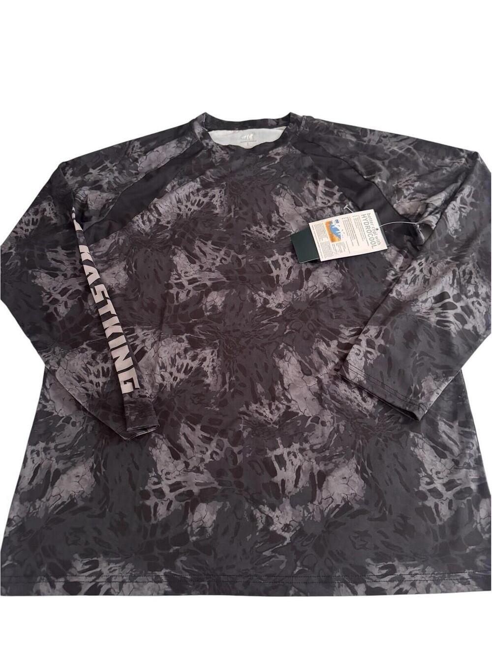 KastKing Mens Long Sleeve Shirt UPF 50 Fishing UV Protection, Sz L